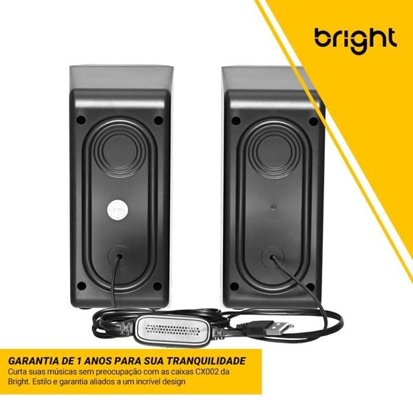 Caixa de som Pegasus, USB, Preto, CX002, Bright - CX 1 UN