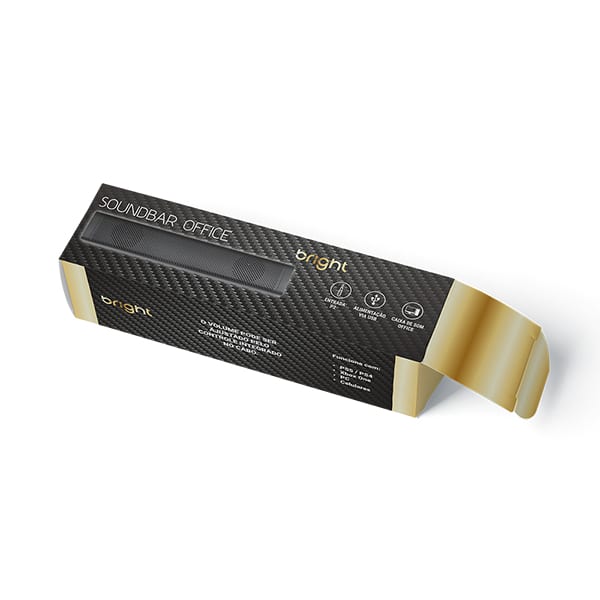 Caixa de som Soundbar office, 3w, Conexão P2 3,5mm, USB, CX005, Bright - CX 1 UN Caixa de som Soundbar office, 3w, Conexão P2 3,5mm, USB, CX005, Bright - CX 1 UN