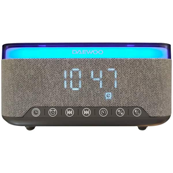 Caixa de som recarregável com relógio e carregamento por indução, 15w, Bluetooth, USB, RGB, DW300, Daewoo - CX 1 UN