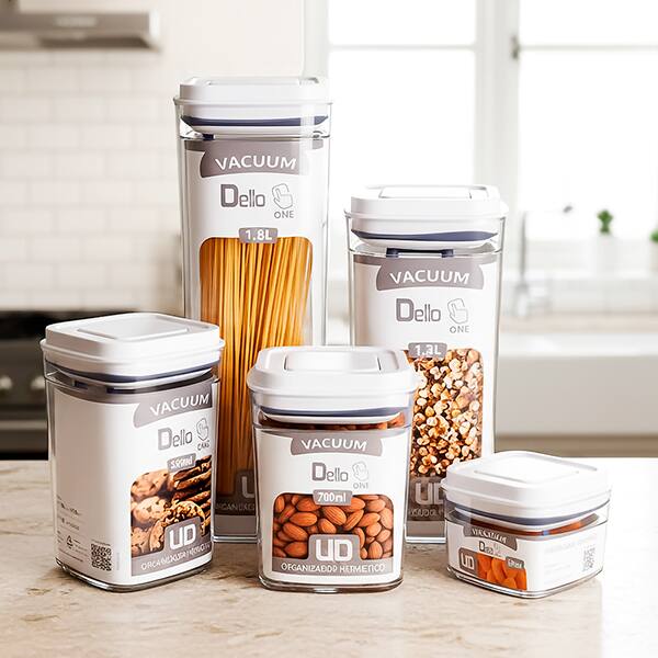 Pote Plástico Hermético 1,8L, UD030005, Dello - PT 1 UN