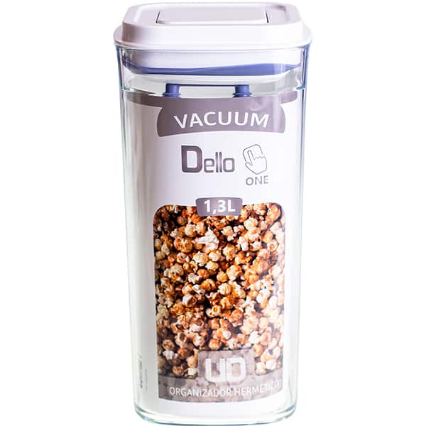 Pote plástico hermético 1,3L, UD030004, Dello - PT 1 UN
