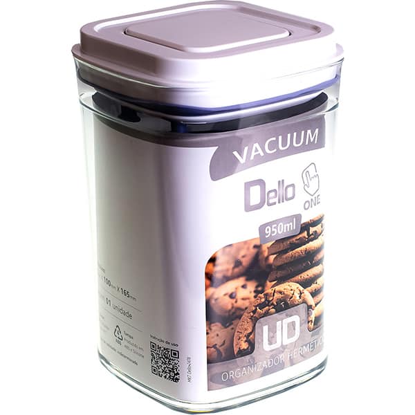Pote plástico hermético 950ml UD030003 Dello PT 1 UN Pote plástico hermético 950ml UD030003 Dello PT 1 UN