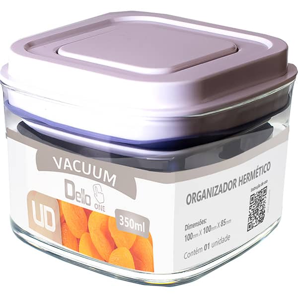 Pote Plástico Hermético, 350ml, UD030001, Dello - PT 1 UN Pote Plástico Hermético, 350ml, UD030001, Dello - PT 1 UN