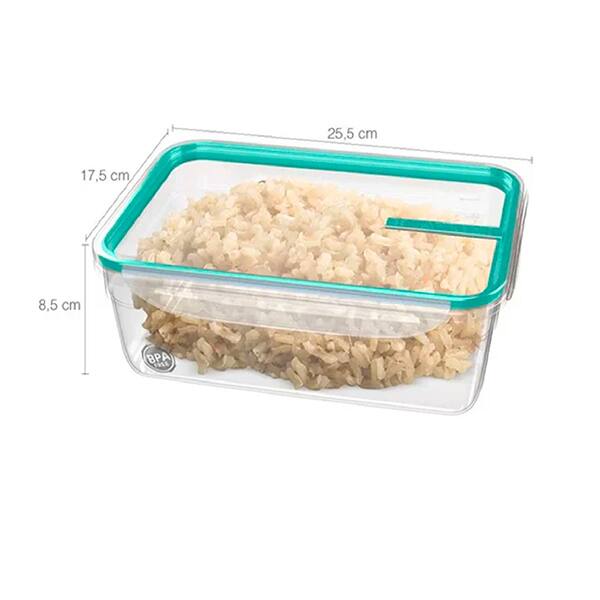 Pote plástico com travas, 2,5L, SR1741, Sanremo - PO 1 UN