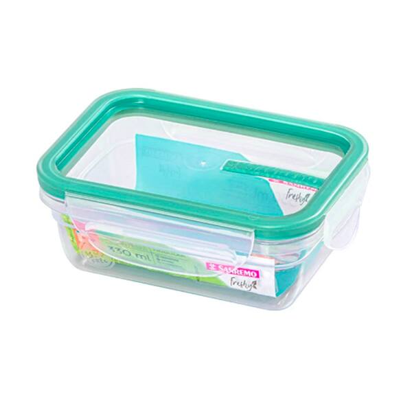 Pote plástico com travas, 330ml, SR1763, Sanremo - PO 1 UN Pote plástico com travas, 330ml, SR1763, Sanremo - PO 1 UN