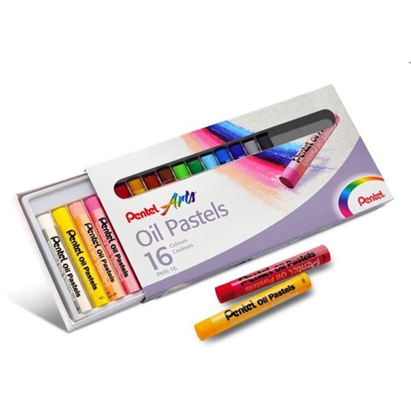 Giz de Cera Pastel Oleoso com 16 Cores PHN-16 - Pentel - CX 1 UN