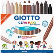 Giz de cera Gizão, Maxi, 12 Cores, Tons de pele, 202302ES, Giotto - CX 1 UN Giz de cera Gizão, Maxi, 12 Cores, Tons de pele, 202302ES, Giotto - CX 1 UN