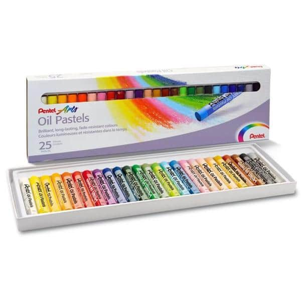 Giz de Cera Pastel Oleoso com 25 Cores PHN-25 - Pentel - CX 1 UN