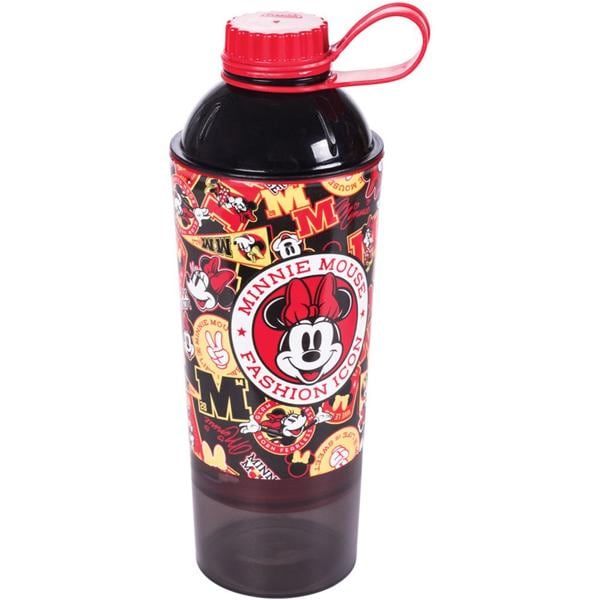 Kit Garrafa Escolar Shakeira, Com Pote 3 Em 1, Disney Minnie, 15632, Plasutil - CX 4 UN