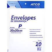 Envelope plástico de segurança 300x200 adesivo 240113 Atco PT 20 UN Envelope plástico de segurança 300x200 adesivo 240113 Atco PT 20 UN