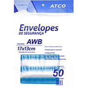 Envelope plástico de segurança 170x130 janela ades. 230046 Atco PT 50 UN Envelope plástico de segurança 170x130 janela ades. 230046 Atco PT 50 UN