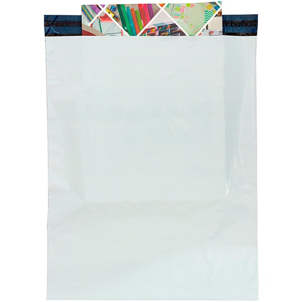 Envelope plástico de segurança, 26cm x 36cm, Branco, 10450004, Maxcril - PT 20 UN