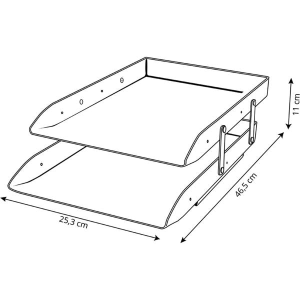 Caixa Para Correspondência Home Office Articulável Dupla, Cristal, Dello - CX 1 CX