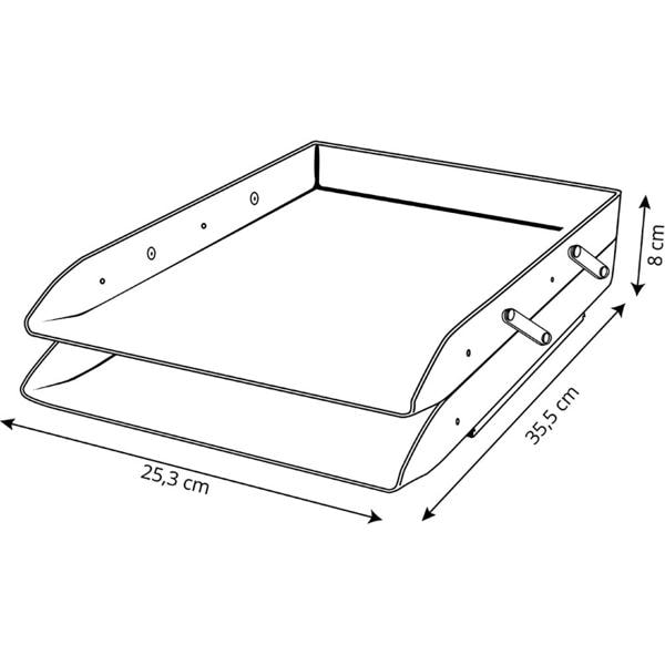 Caixa Para Correspondência Home Office Articulável Dupla, Cristal, Dello - CX 1 CX