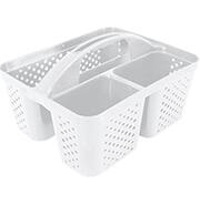 Cesto plástico com alça, 3 divisórias, 26 x 31 x 18cm, Branco, 284/B, Nitronplast - PT 1 UN Cesto plástico com alça, 3 divisórias, 26 x 31 x 18cm, Branco, 284/B, Nitronplast - PT 1 UN