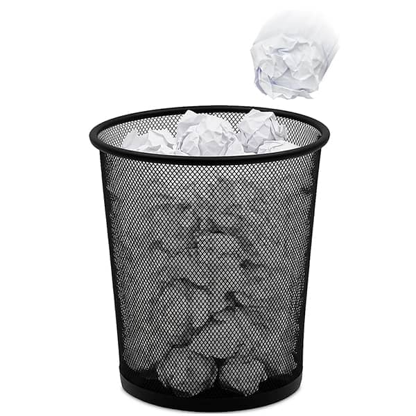 Cesto p/lixo 13l redondo aramado preto B83515 Spiral Office PT 1 UN