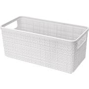 Cesto plástico juta alongado G branco 7.6l, 258/B, Nitron - PT 1 UN Cesto plástico juta alongado G branco 7.6l, 258/B, Nitron - PT 1 UN