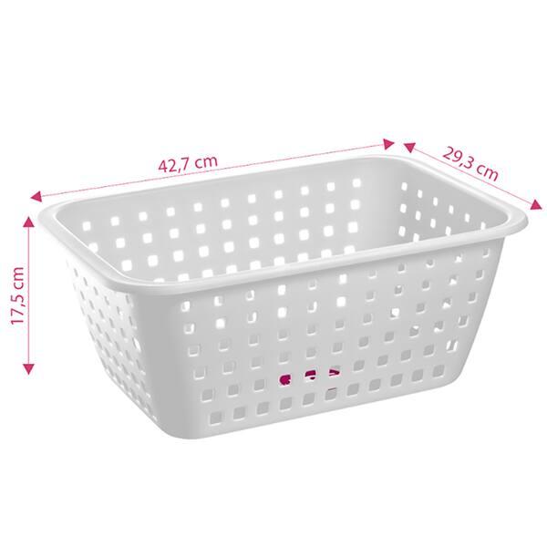 Cesto plástico GG branco 14L 52601 Ordene PT 1 UN