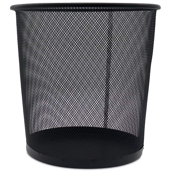 Cesto p/lixo 15l redondo aramado preto B85002 Spiral Office PT 1 UN