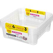 Cesto plástico vazado 1,6L cristal LV4PG3 SR884/7 Sanremo PT 4 UN