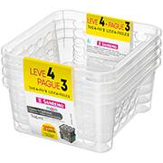 Cesto plástico vazado 746ml cristal LV4PG3 SR886/7 Sanremo PT 4 UN