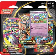 Jogo de cartas, Triple Pack Pokémon TCG, Megaevolução, 35657, Copag - BT 3 UN