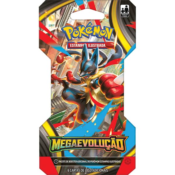Blister Pokémon TCG, Pokémon Megaevolução, 35655, Copag - Pacote com 6 cartas cada - BT 1 UN