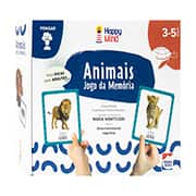 Jogo da Memória Animais, Para crianças a partir de 3 anos, Happy Books - CX 1 UN Jogo da Memória Animais, Para crianças a partir de 3 anos, Happy Books - CX 1 UN