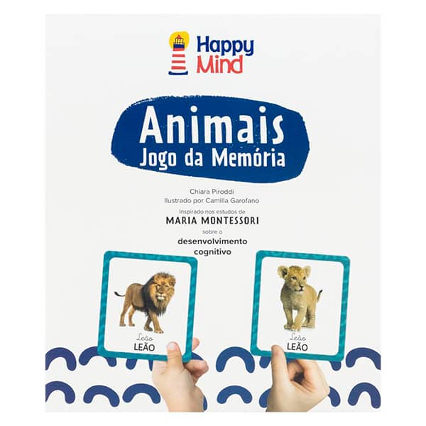 Jogo da Memória Animais, Para crianças a partir de 3 anos, Happy Books - CX 1 UN Jogo da Memória Animais, Para crianças a partir de 3 anos, Happy Books - CX 1 UN