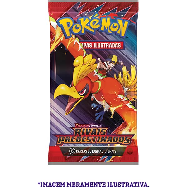 Booster Pokémon TCG, Pokémon Rivais Predestinados, 35554, Copag - Pacote com 6 cartas cada - PT 1 UN
