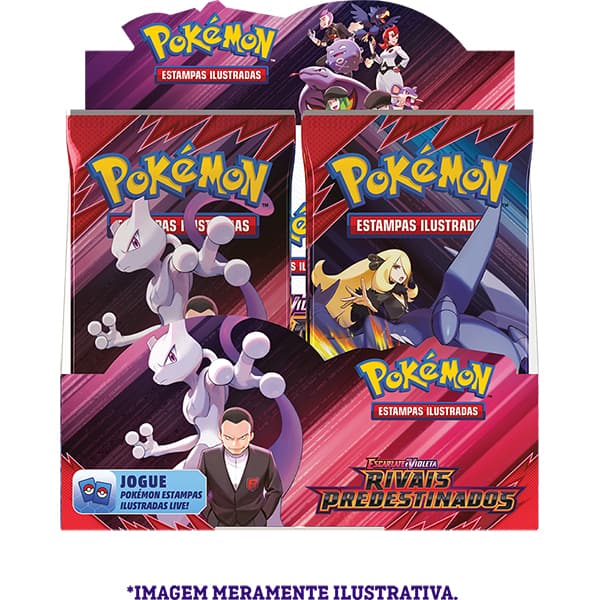 Booster Pokémon TCG, Pokémon Rivais Predestinados, 35554, Copag - Pacote com 6 cartas cada - PT 1 UN