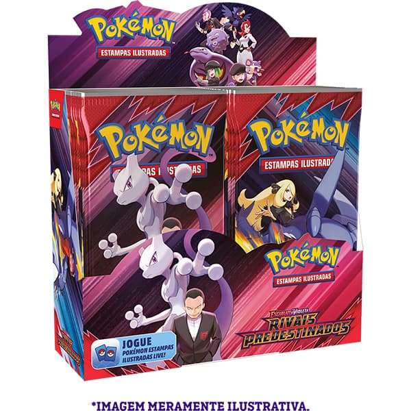 Booster Pokémon TCG, Pokémon Rivais Predestinados, 35554, Copag - Pacote com 6 cartas cada - PT 1 UN