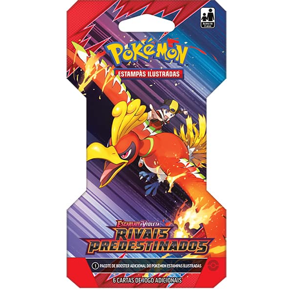 Booster Pokémon TCG, Pokémon Rivais Predestinados, 35557, Copag - Pacote com 6 cartas cada - BT 1 UN