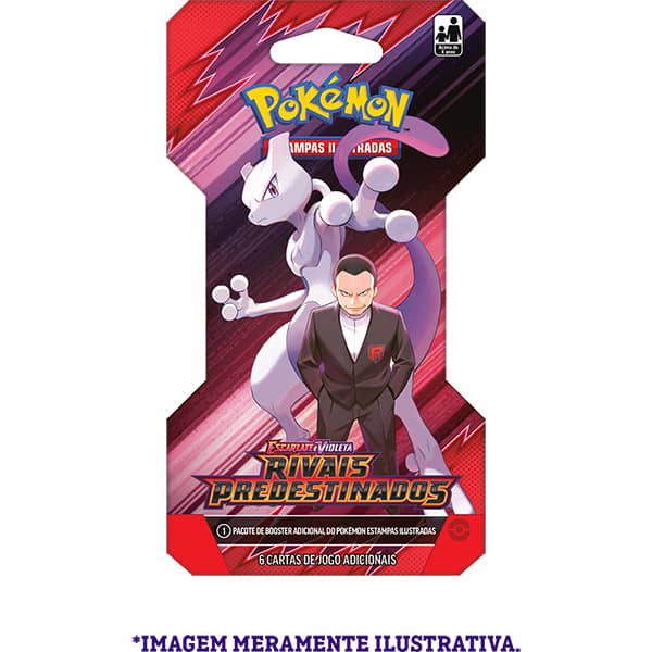 Booster Pokémon TCG, Pokémon Rivais Predestinados, 35557, Copag - Pacote com 6 cartas cada - BT 1 UN