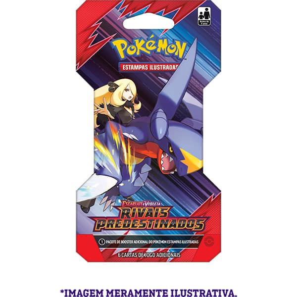 Booster Pokémon TCG, Pokémon Rivais Predestinados, 35557, Copag - Pacote com 6 cartas cada - BT 1 UN