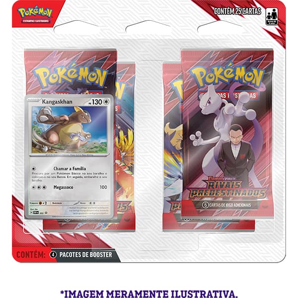 Jogo de cartas, Quad Pack Pokémon TCG, Rivais Predestinados, 35561, Copag - BT 4 PT