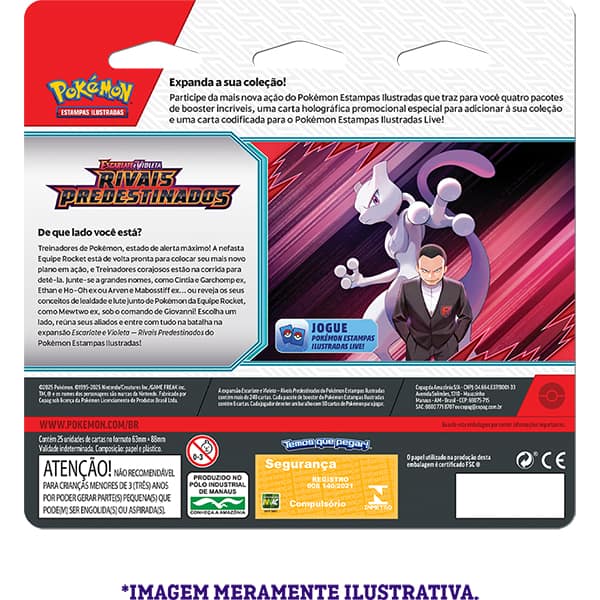 Jogo de cartas, Quad Pack Pokémon TCG, Rivais Predestinados, 35561, Copag - BT 4 PT