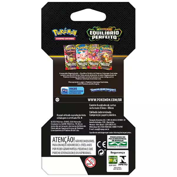Blister Pokémon TCG: Pokémon Equilíbrio Perfeito, Copag - BT 1 UN