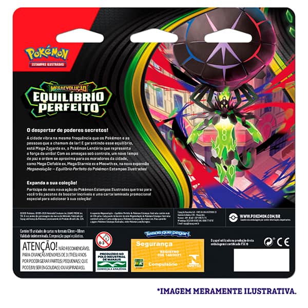 Jogo de cartas, Triple Pack Pokémon TCG, Equilíbrio Perfeito, Copag - BT 3 UN