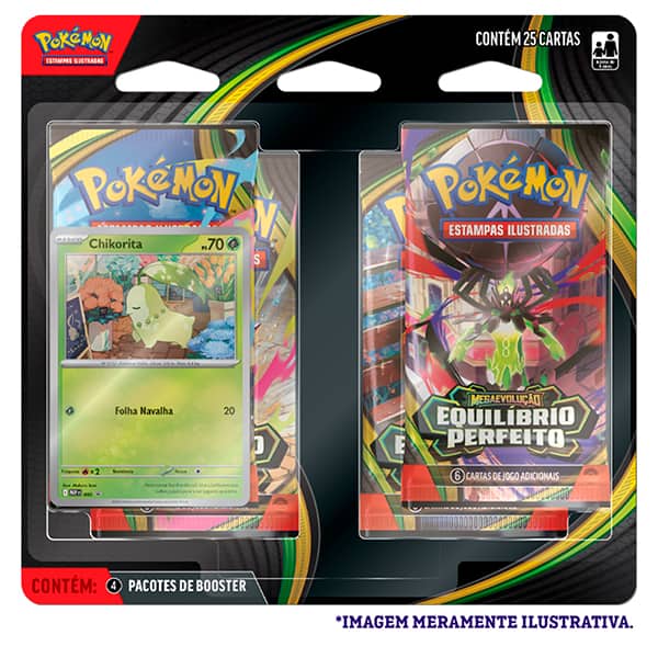 Jogo de cartas, Quad Pack Pokémon TCG, Equilíbrio Perfeito, Copag - BT 4 UN