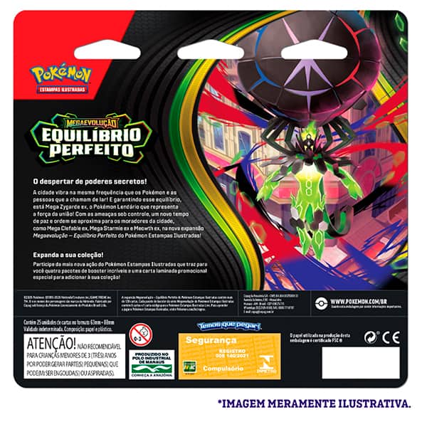 Jogo de cartas, Quad Pack Pokémon TCG, Equilíbrio Perfeito, Copag - BT 4 UN