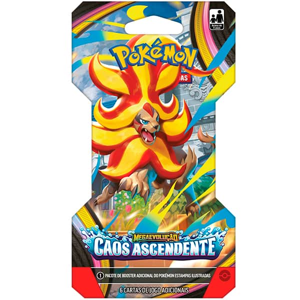 Blister Pokémon TCG, Pokémon Caos Ascendente, Pacote com 6 cartas cada, 36925, Copag - BT 1 UN Blister Pokémon TCG, Pokémon Caos Ascendente, Pacote com 6 cartas cada, 36925, Copag - BT 1 UN