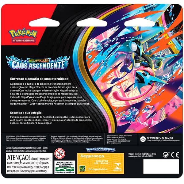 Jogo de cartas, Quad Pack Pokémon TCG, Caos Ascendente, 36932, Copag - BT 4 UN