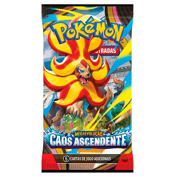 Booster Pokémon TCG, Pokémon Caos Ascendente, Pacote com 6 cartas cada, 36919, Copag - PT 1 UN