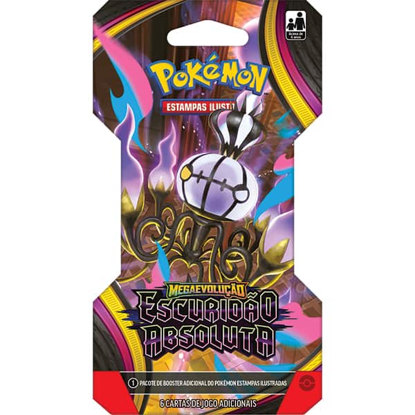 Blister Pokémon TCG, Pokémon Escuridão Absoluta, Pacote com 6 cartas cada, 36889, Copag - BT 1 UN