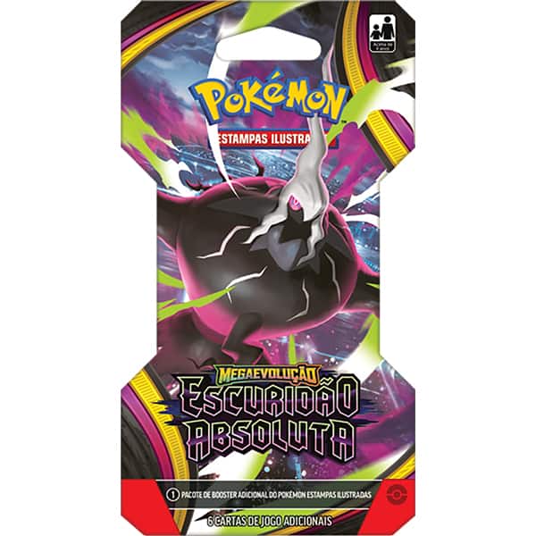 Blister Pokémon TCG, Pokémon Escuridão Absoluta, Pacote com 6 cartas cada, 36889, Copag - BT 1 UN