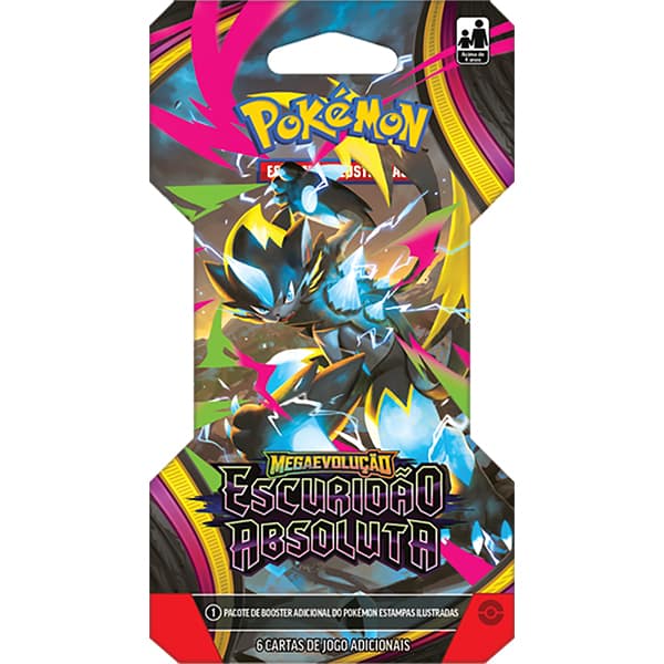 Blister Pokémon TCG, Pokémon Escuridão Absoluta, Pacote com 6 cartas cada, 36889, Copag - BT 1 UN