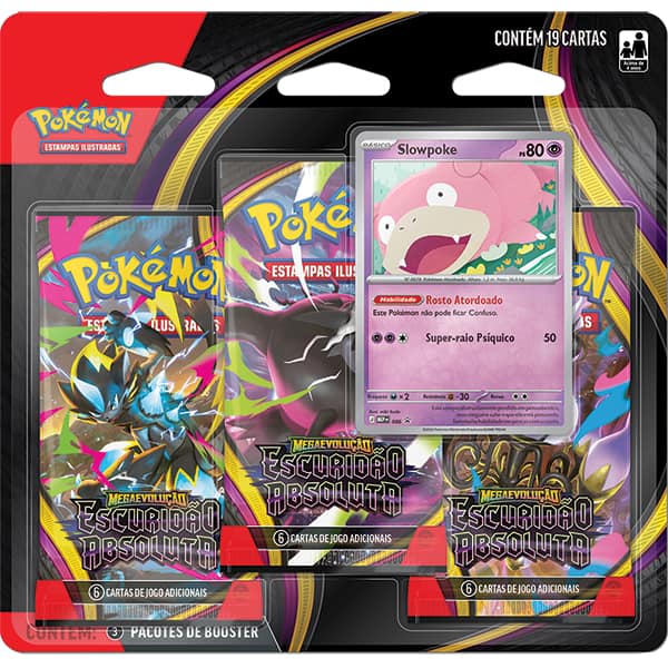 Jogo de cartas, Triple Pack Pokémon TCG, Escuridão Absoluta, 36892, Copag - BT 3 UN Jogo de cartas, Triple Pack Pokémon TCG, Escuridão Absoluta, 36892, Copag - BT 3 UN