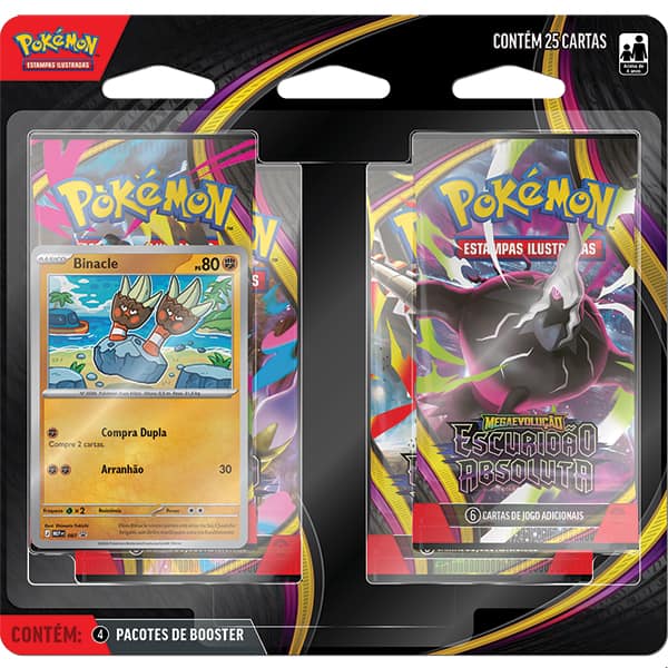 Jogo de cartas, Quad Pack Pokémon TCG, Caos Ascendente, 36896, Copag - BT 4 UN Jogo de cartas, Quad Pack Pokémon TCG, Caos Ascendente, 36896, Copag - BT 4 UN