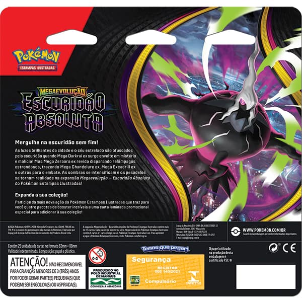 Jogo de cartas, Quad Pack Pokémon TCG, Caos Ascendente, 36896, Copag - BT 4 UN Jogo de cartas, Quad Pack Pokémon TCG, Caos Ascendente, 36896, Copag - BT 4 UN